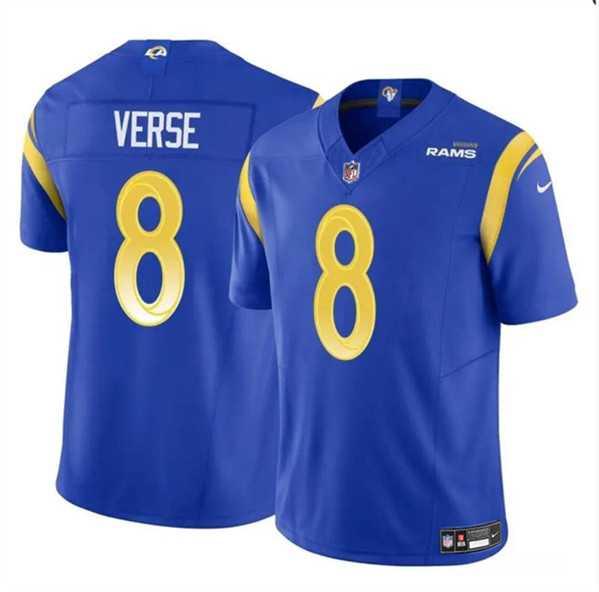 Men & Women & Youth Los Angeles Rams #8 Jared Verse Blue 2024 Draft F.U.S.E. Vapor Untouchable Stitched Jersey->los angeles rams->NFL Jersey